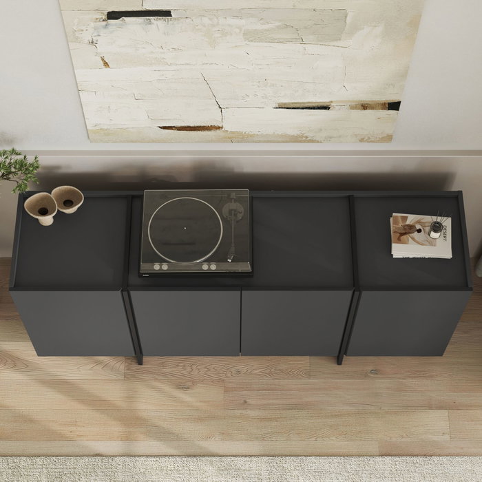 Nordure Consola Antracita y Negro